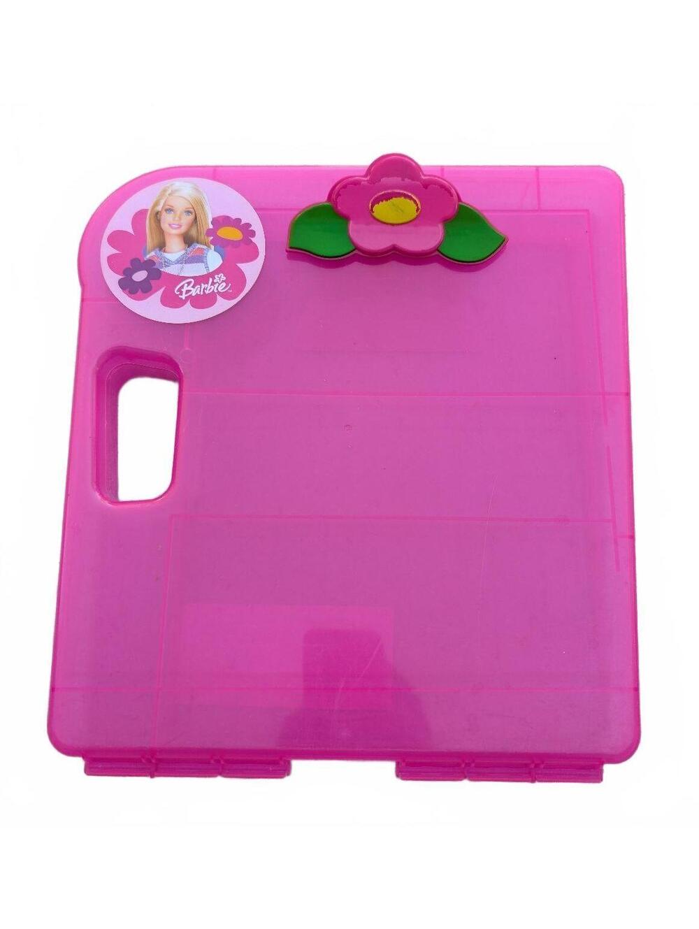 Barbie TARA TOY PINK 2003 Mattel Flower Clip Board Storage Carrying Desk Case